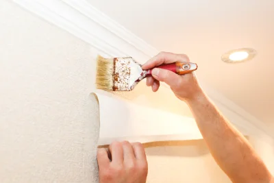 Pose de papier peint à Burdignin — revêtements muraux et toiles de verre
